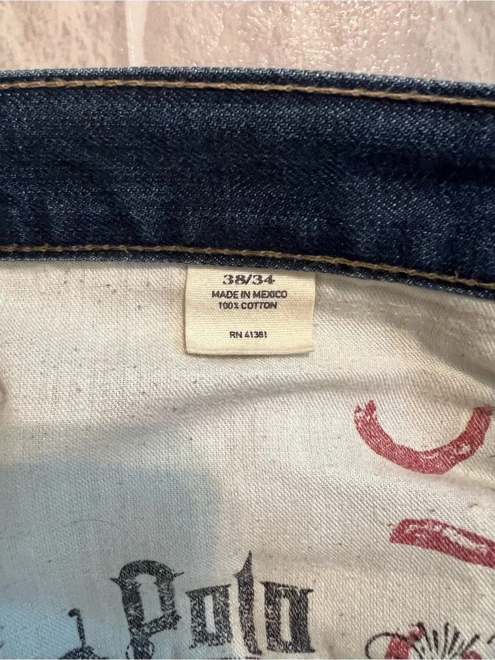 Polo Ralph Lauren Vintage 67 Straight Leg Denim Jeans Men's 38x34